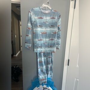 Posh Peanut Sailboat Print Kids Pajamas